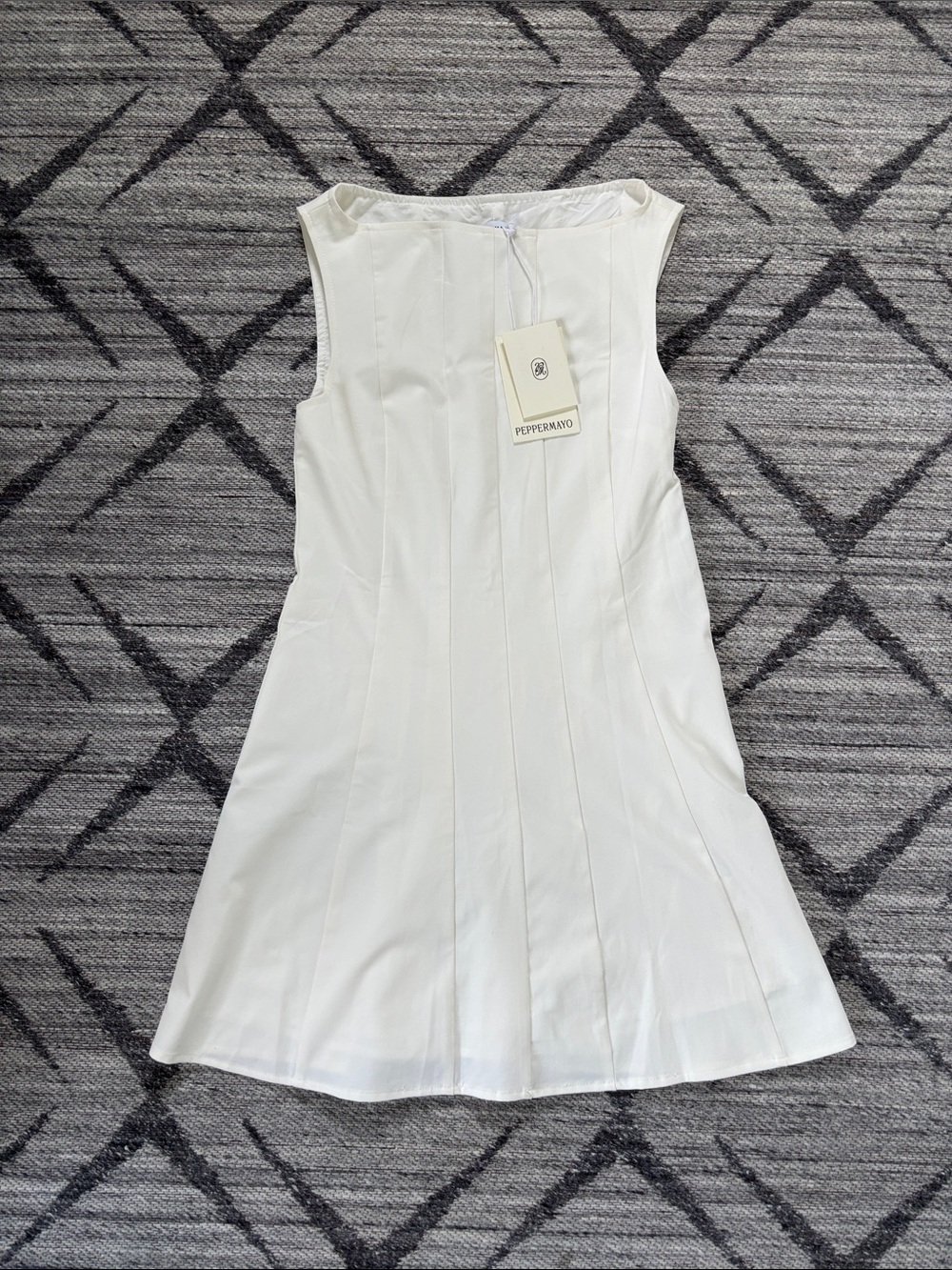 Peppermayo White Emelie Sleeveless Fit-and-Flare Mini Dress SZ4 NWT